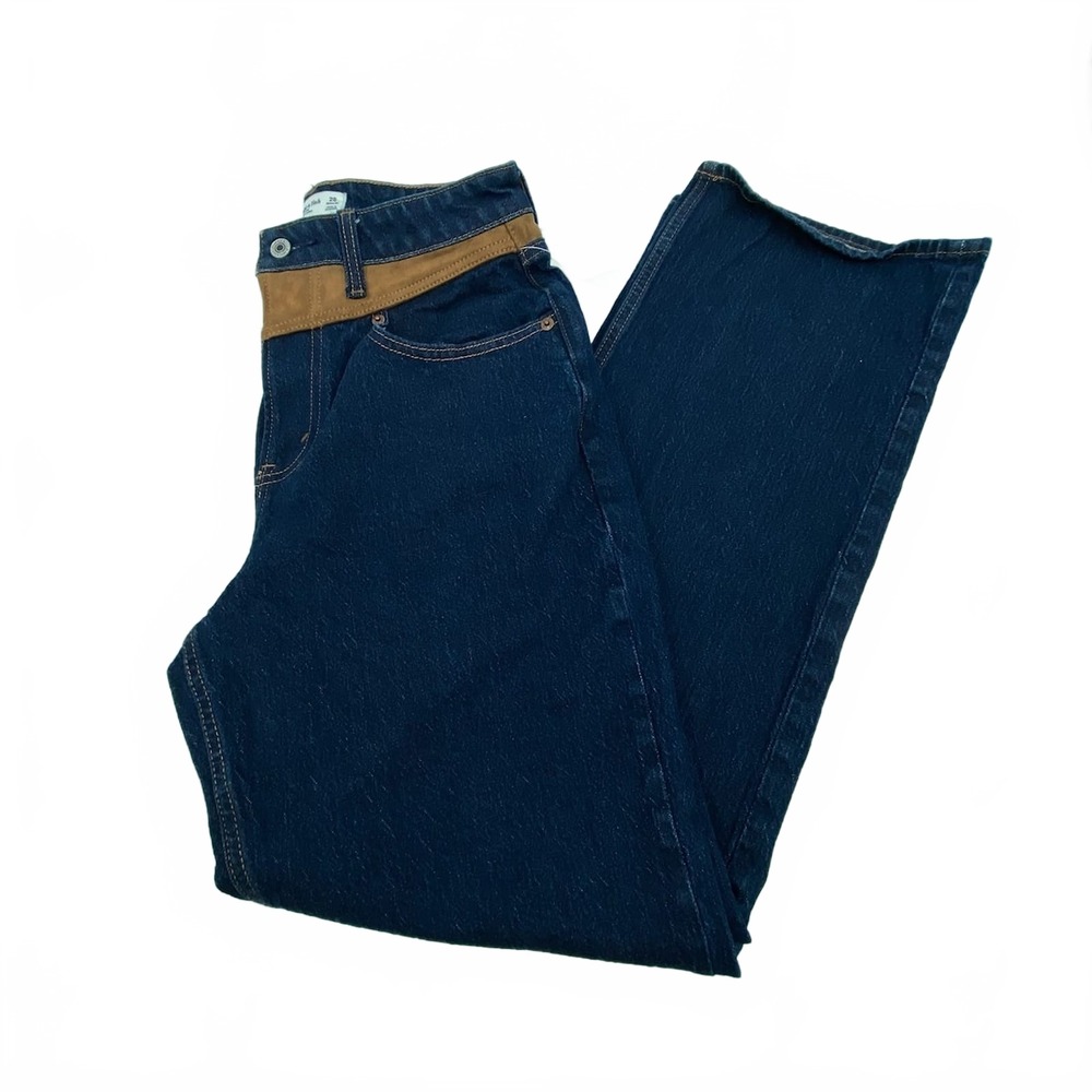 Abercrombie & Fitch Blue Straight Leg Jeans High Rise 90s | Womens 28